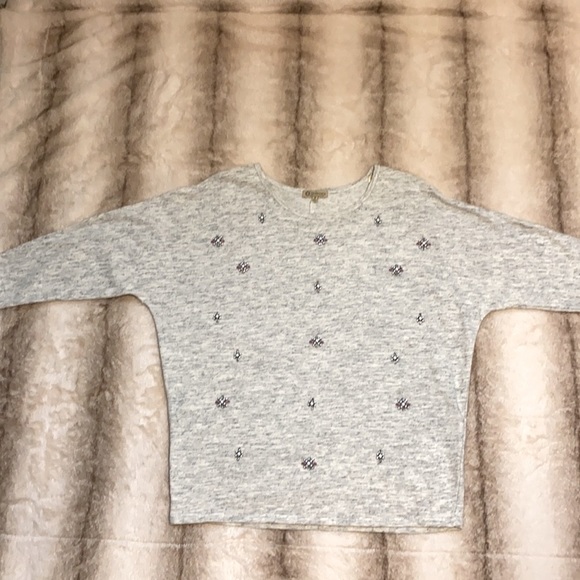 Democracy Pullover sweater Women embellished rhinestones/ bids oversized - Picture 7 of 15